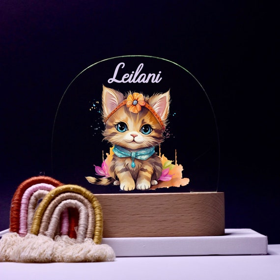 Personalized acrylic night lamp, baby gift, baby night lamp, kids night lamp, christening gift, kids birthday gift, night light