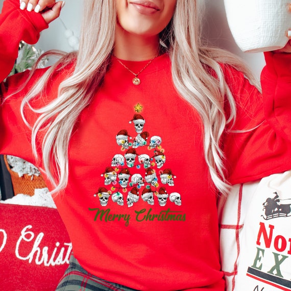 Skeleton Christmas Tree Unisex Sweatshirt I Christmas Sweatshirt