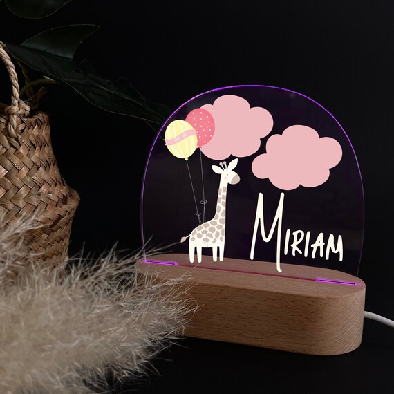 Personalized acrylic night lamp, baby gift, baby night lamp, kids night lamp, christening gift, kids birthday gift, night light