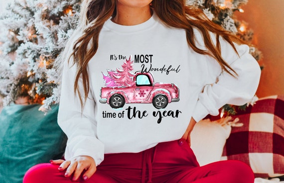 Christmas Car Sweater, The Most Beautiful Time of the Year Shirt, Christmas Truck Sweatshirt, The Most Wonderful Time Of The Year Sweatshirt.