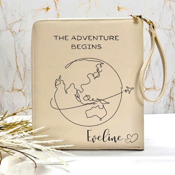 Personalized Passport Case, Travel Document Organizer, Passport Envelope, Travel Organizer, Personalized Envelope, Travel Organizer