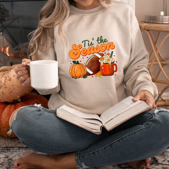 Autumn Football Sweatshirt I Pumpkin