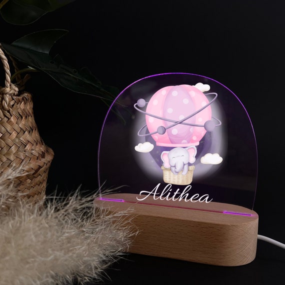 Personalized acrylic night lamp, baby gift, baby night lamp, kids night lamp, christening gift, kids birthday gift, night light