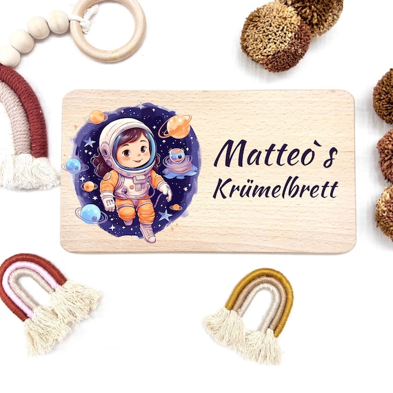 Personalized breakfast board, birth gift, baptism gift, baby gift, birthday, breakfast board, small board, wooden board