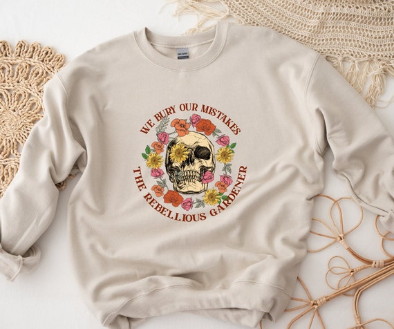 Retro Flowers Skull, Halloween Skull Shirt, Flowers Skull Sweatshirt, Skull Sweater, Halloween Flowers Skull Skull, Skull Sweatshirt