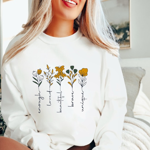 Trust Yourself Sweatshirt, Mental Health Sweatshirt, Women's Sweater, Positive Quotes Shirt, Unisex Sweater, Gift For Her,