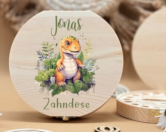 Personalized wooden tooth box fox, milk teeth storage, personalized gifts, christening gift, birthday gift