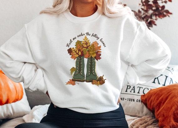 Autumn sweatshirt, autumn sweatshirt, autumn leaves sweater, autumn shirt ladies.