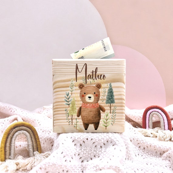 Personalized Money Box Wooden Monkey I Gift I Personalized Gifts I Personalized Money Box I Wooden Money Box