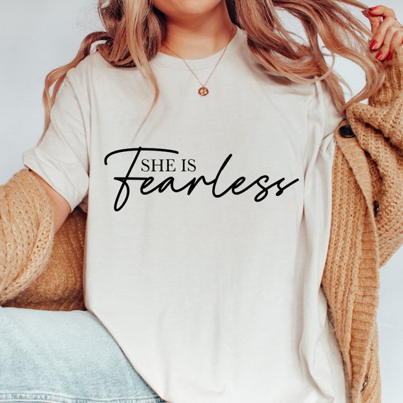 Women's Sweatshirt, She's Fearless Sweatshirt, Women Christian Shirt, Positive Women's Sweatshirt, Perfect Gift for Her
