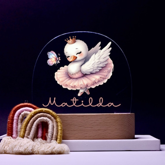 Personalized acrylic night lamp, baby gift, baby night lamp, children's night lamp, christening gift, children's birthday gift, night light
