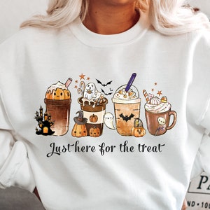 Halloween Pumpkin Spice Latte Unisex Sweatshirt I Autumn Coffee Sweatshirt I Autumn Pumpkin Sweatshirt I Halloween Coffee I Pumpkin Mug