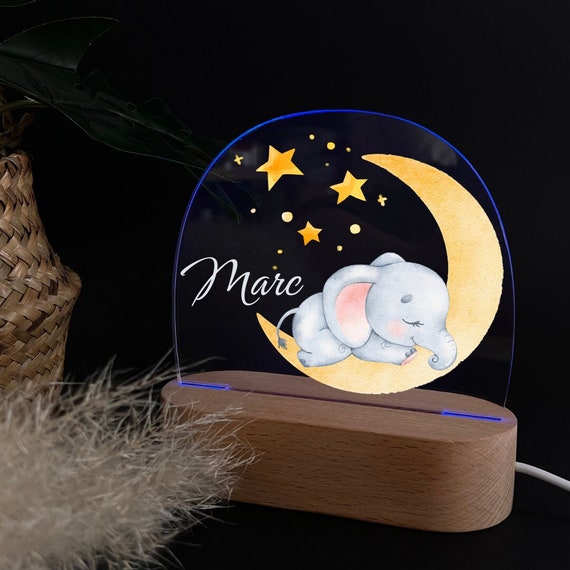 Personalized acrylic night lamp, baby gift, baby night lamp, children's night lamp, christening gift, children's birthday gift, night light