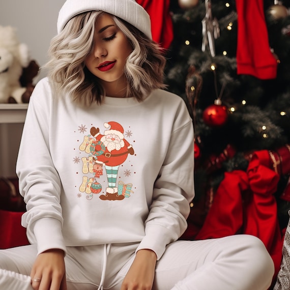 Cute Santa Claus Sweater, Christmas Junkie, Merry Christmas Sweater, Christmas Sweater for Family, Christmas Sweater, Winter Sweater