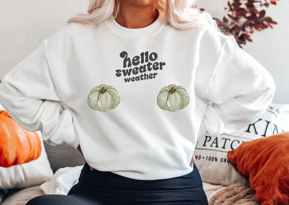 Hello Sweater Weather I Unisex Sweater I Pumpkin Sweater I Hello Autumn I