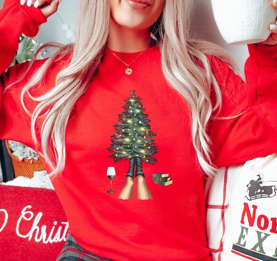 Cute Winter Sweatshirt, Girls' Christmas Tree Shirt, Christmas Tree Sweater, Women's Christmas Sweater, Cozy Christmas Sweater