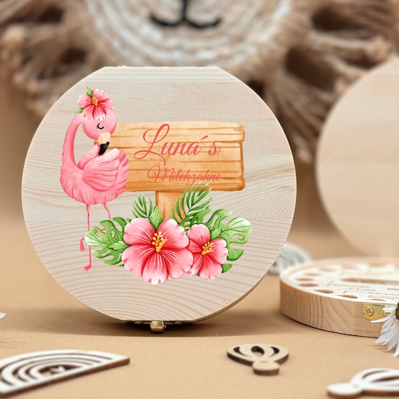 Personalized wooden tooth box, milk teeth storage, personalized gifts, christening gift, birthday gift