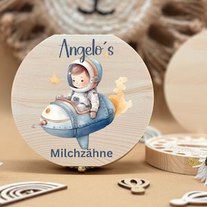 Caja de dientes de madera personalizada Ratoncito Pérez, almacenamiento de dientes de leche, regalos personalizados, regalo de bautizo, regalo de cumpleaños