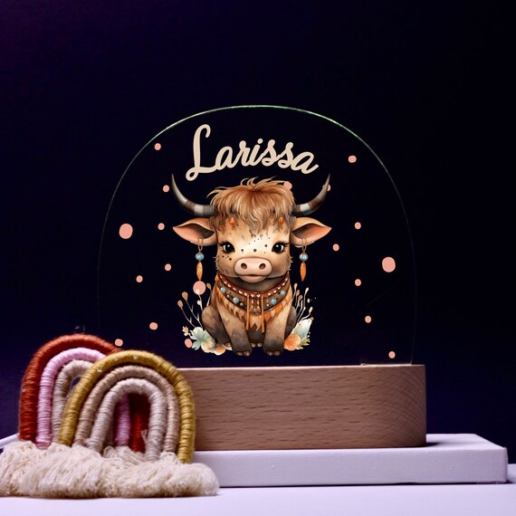 Personalized acrylic night lamp, baby gift, baby night lamp, children's night lamp, christening gift, children's birthday gift, night light