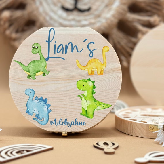 Personalized wooden tooth box, milk teeth storage, personalized gifts, christening gift, birthday gift