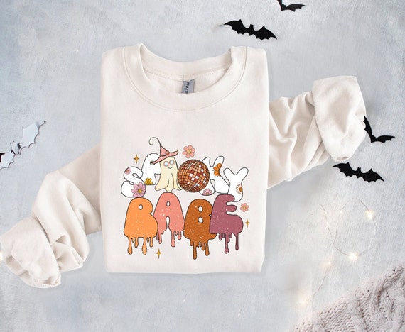 Spooky Babe Hoodie, Unisex Sweater, Halloween Hoodie