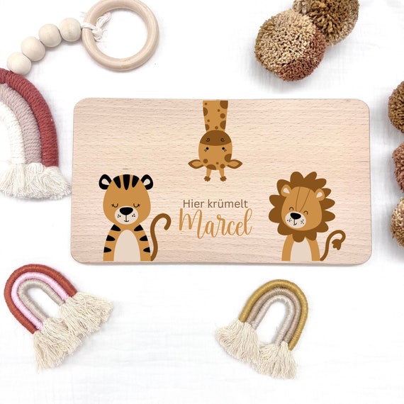 Personalized breakfast board, birth gift, baptism gift, baby gift, birthday, breakfast board, small board, wooden board