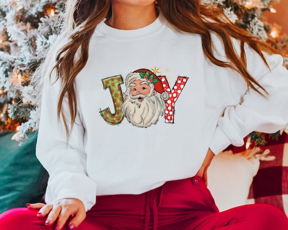Sweet Christmas Sweater, Women's Winter Sweater, Santa Claus Sweater, Winter Motif Sweater, Christmas Sweater for Family Christmas Sweater