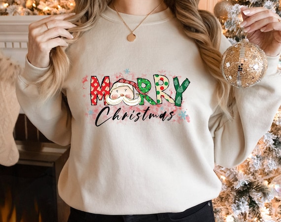 Cute Santa Claus Sweater Merry Christmas Sweater Family Christmas Sweater Santa Claus Shirt Christmas Shirt for Women Christmas 2022