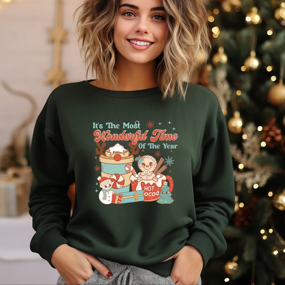 Cute Christmas Sweater, Hot Chocolate, Merry Christmas Sweater, Christmas Sweater for Family, Christmas Sweater, Winter Sweater