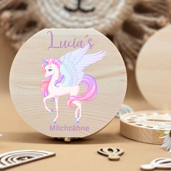 Personalized wooden tooth box, milk teeth storage, personalized gifts, christening gift, birthday gift