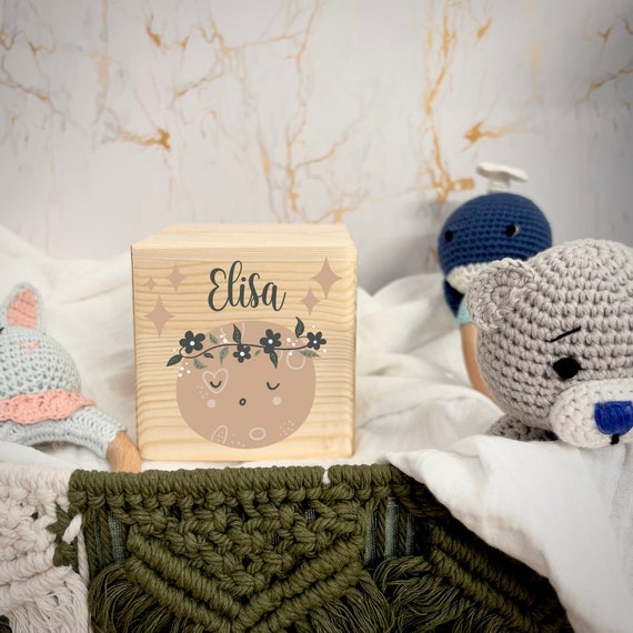 Personalized money box wooden moon I gift I personalized gifts I personalized money box I wooden money box