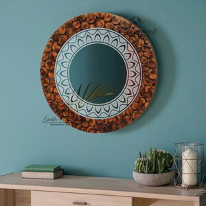 Hancrafted Wall Round Mirror Round Jute Rope Mirror for Bathroom | Nautical Coastal Jute Rope Wall hanging Mirror