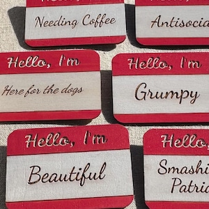 Hello I&#39;m, Personalized Pins