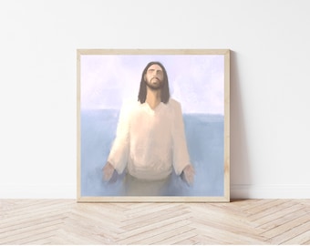 Christ Watercolor, LDS Art, Digital Print