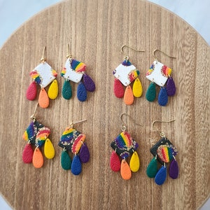 Rainbow Earrings, Gay Pride Earrings, LGBTQ Earrings, Dangle Earrings, Fish hook Earrings, Pride Month Earrings