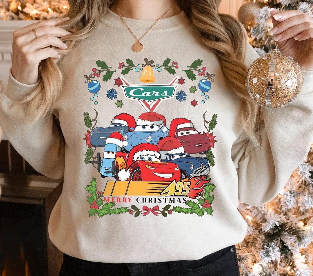 Disney Cars Christmas Shirt Lightning Mcqueen Tow Mater Etsy