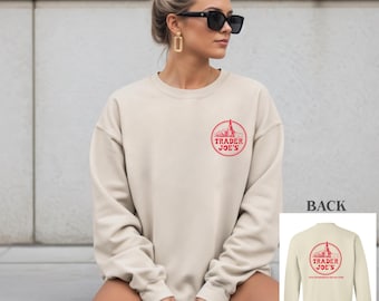 Trader Joe's sweatshirt pullover, stylish and trendy