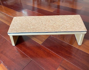 Yoga Bench, Medium, Recycled wood, Cork Top and Leg Bottom