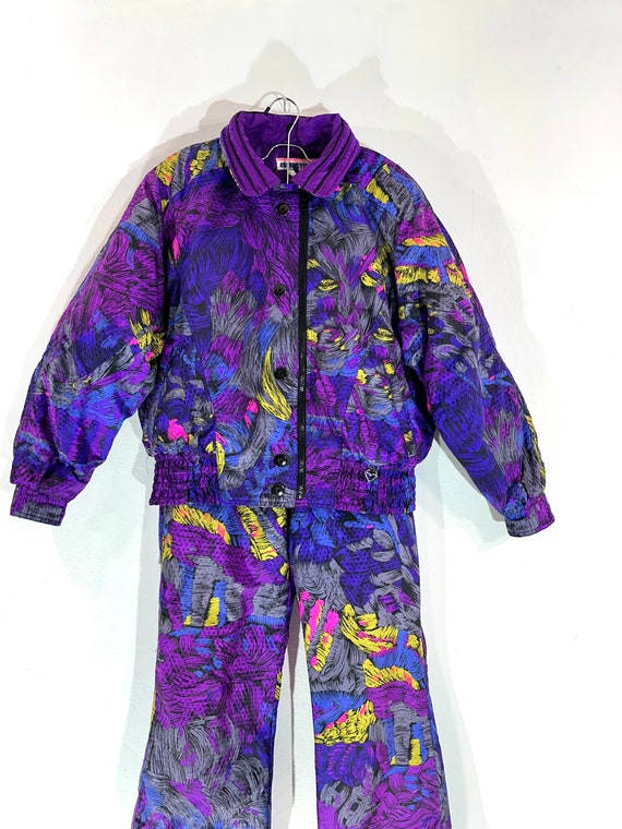 90s ski suit Obermeyer vintage matching set purpl… - image 3