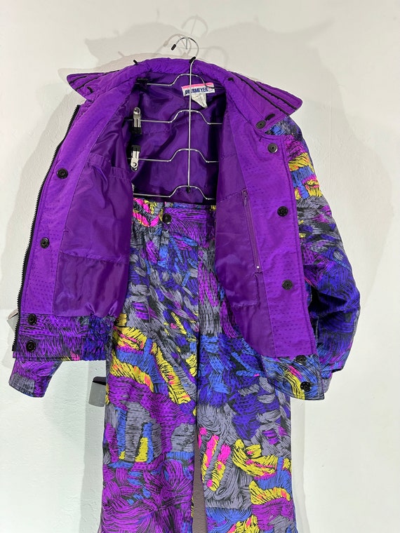 90s ski suit Obermeyer vintage matching set purpl… - image 5