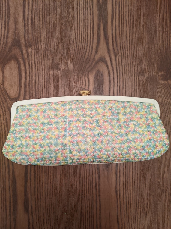 Vintage 1960's colorful clutch - image 2