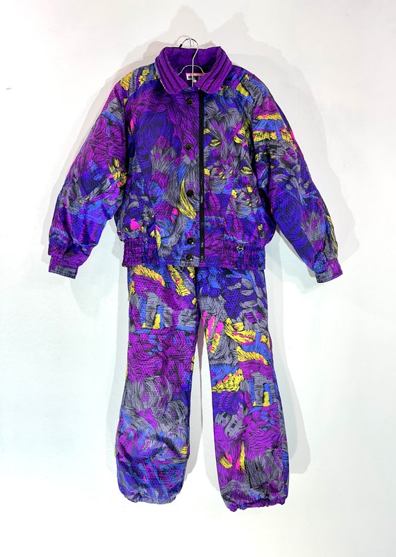 90s ski suit Obermeyer vintage matching set purpl… - image 2