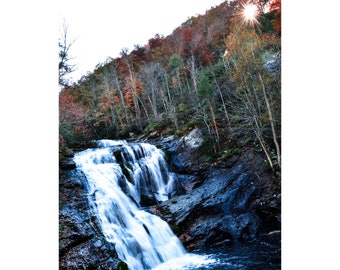 BALD RIVER FALLS 4, Water, Lightreflections1720, Falls, Fall, Sunset, Digital Print, Frameable Art, Lightreflections, Landscape, Travel, Tn