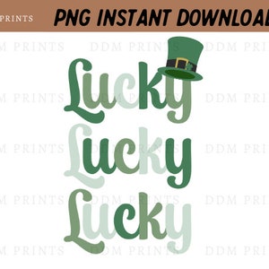 St Patrick&#39;s Day PNG, Sublimation PNG, PNG Digital Download, Lucky Png, Retro Png, Digital Design, Printable File, Leprechaun Hat png,