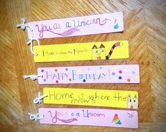 Through my love of reading I found that there were not as many bookmarks that related to me. I decided to make personal bookmarks for anyone