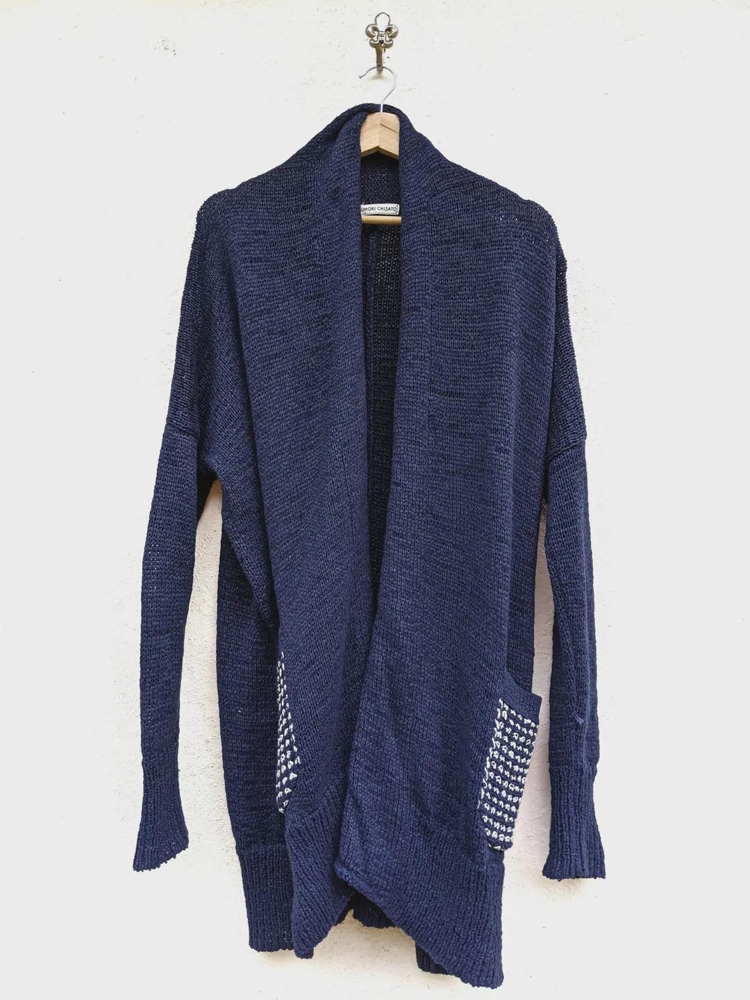 トップス 80s I.S. Chisato Tsumori Design cardigan Vintage Tsumori Chisato Navy Cardigan – Archival Japanese Designer