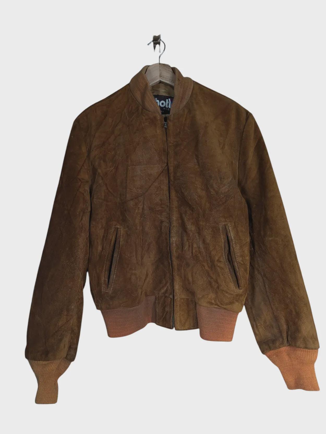 Schott Suede Bomber - Etsy