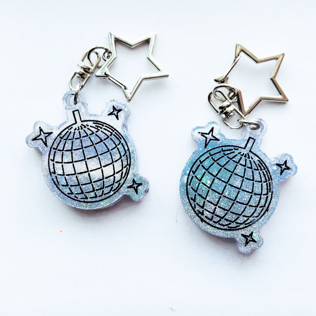 Mirrorball Keychain Etsy