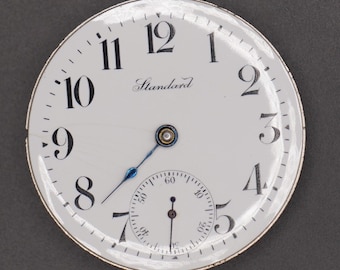 Vintage New York Standard Watch Movement. Complete Not Running. Year 1906, Size 18s, 7J, Grade "65", Bad Staff, Good Spring, Bad Table Jewel
