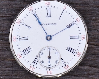 Vintage Waltham Pocket Watch Movement, Complete but Not Running. Production Year 1909. Vintage Watch, Antique Watch, Watch, Steampunk.